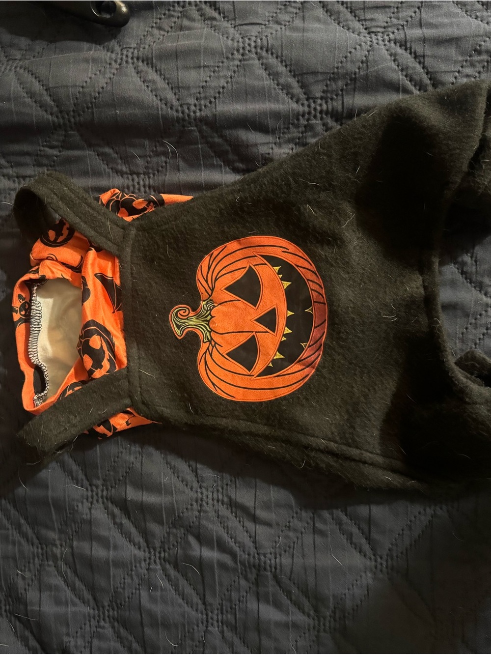 Pets- Halloween overall Pumpkin dog Costume - Black & Orange